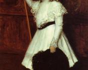 威廉梅里特查斯 - Girl in White aka Portrait of Irene Dimock